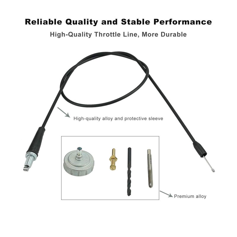 Throttle Cable Kit Fits For Yamaha Blaster 200 1988-2006 Removal Eliminator Including Cap Idle Screw Replace 2xj-26311-01-00