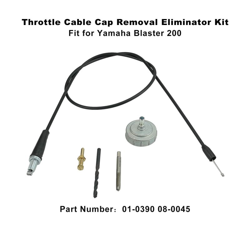 Throttle Cable Kit Fits For Yamaha Blaster 200 1988-2006 Removal Eliminator Including Cap Idle Screw Replace 2xj-26311-01-00