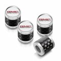 Ipick Image For Gmc Denali Nameplate In White On Real Carbon Fiber Barrel Silver Aluminum Tire Valve Stem Caps