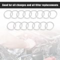 X Autohaux 15pcs Oil Drain Plug Washer Gaskets Universal Engine Crush Washers 14x18x1 5mm 0 55 X0 71 06