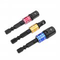 Uxcell 3 Pcs 1 4 8 2 Driver Extension Impact Grade Socket Adapter Set Hex Shank Bit For Power Drills Black