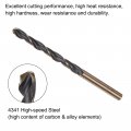 Uxcell 12pcs Jobber Drill Bits 5mm Black Nitride Gold Titanium Coated 4341 High Speed Steel Hss 135 Degree Split Point Twist