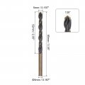 Uxcell 12pcs Jobber Drill Bits 5mm Black Nitride Gold Titanium Coated 4341 High Speed Steel Hss 135 Degree Split Point Twist