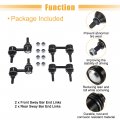 X Autohaux 4pcs Front Rear Sway Bar Links Stabilizer Enda Link Suspension Kit For Subaruester 2003-2008 For Impreza 2004-2007