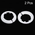 Uxcell 63mm Pipe Cover Decoration Pp Plastic Water Escutcheon White 2pcs