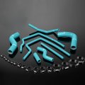 G-plus Silicone Radiator Coolant Tube Kit Clamps Compatible With 1996-2000 Subaru Impreza Gc8 Gf8 Sti Ej20 Wrx Fluorescent 