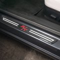 Dodge R T Black Real Carbon Fiber 4 Pcs Universal Door Sill Step Protector Kick Plates Official Licensed 