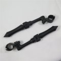 Hk Moto- Black 360 Adjustable Peg Mounting Kit Stick Footpeg For Goldwing Vtx1300 Shadow Valkyrie Triumph Equipped W Inch 1