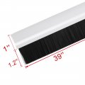 Uxcell Self-adhesive Door Bottom Sweep White Plastic W 1 2-inch Black Pvc Soft Brush 39-inch X 2 1-inch
