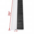 Uxcell Self-adhesive Door Bottom Sweep White Plastic W 1 2-inch Black Pvc Soft Brush 39-inch X 2 1-inch