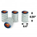 Superman Classic S Shield Logo Tire Rim Wheel Aluminum Valve Stem Caps