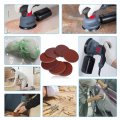 Hifrom 5 Inch Sanding Discs No-hole Hook And Loop 120 Grit Sandpaper Aluminum Oxide Random Orbital Sander Pads 60-pack
