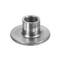 M6 T-nuts 12pcs Carbon Steel Tee Nut Round Base Weld Nuts 8mm Height Through Hole Flange Insert Female Thread Plate Dark Gray 