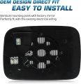 Passenger Side Mirror Replacement Glass With Backing Plate Heated Compatible 2005-2009 Dodge Ram 1500 2500 3500 W Blind Spot