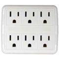 Tap Duplex To 6outlet Gnd Wht 