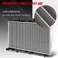 Dpi 2388 Factory Style 1-row Cooling Radiator Compatible With Elantra Tiburon 0l 2 7l At 01-08 Aluminum Core
