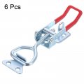 Uxcell 6pcs Toggle Latch Clamp 7 Inch Iron Adjustable 661lbs Holding Capacity Pull For Box Case Gate Cabinet