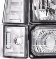 G-plus Headlights Assembly Compatible With 1994 1995 1996 1997 1998 1999 Gmc C1500 K1500 Yukon Bumper Headlamp Clear Lens