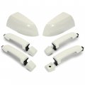 Hecasa Mirror Covers Door Handle Kit For 2007-2022 Toyota Tundra Crewmax Sequoia W O Passenger Keyhole Painted Pearl White 