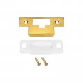 Uxcell Door Strike Plate 70mm X 42mm 201 Stainless Steel Latch Deadbolt For Frame Jamb Gold