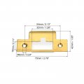 Uxcell Door Strike Plate 70mm X 42mm 201 Stainless Steel Latch Deadbolt For Frame Jamb Gold