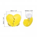 Uxcell 2pcs Toilet Tank Button Pusher Love Heart Shaped Flushing Replacement Part For Women Long Nail Yellow