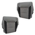 Cloth Front Driver And Passenger Side Bottom Seat Cover Gray-black Replacement For Tundra 2014-2021 