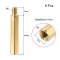 Uxcell M5x60mm 7mm Male-female Brass Hex Pcb Motherboard Spacer Standoff For Fpv Drone Quadcopter Computer Circuit Board 5pcs