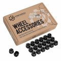 20pcs Black Open End Lug Nuts Metric 14x1 5 Thread Size 0 81 Length Cone Conical Taper Acorn Seat 19mm 3 4 Hex Head Compatible