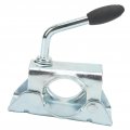 Heavy Duty Cast Clamp Jockey Wheel Prop Stand Trailer Split Support Mount For 48mm 1 89in Pipe Diameter Fixing Bracket