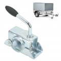 Heavy Duty Cast Clamp Jockey Wheel Prop Stand Trailer Split Support Mount For 48mm 1 89in Pipe Diameter Fixing Bracket