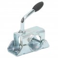 Heavy Duty Cast Clamp Jockey Wheel Prop Stand Trailer Split Support Mount For 48mm 1 89in Pipe Diameter Fixing Bracket
