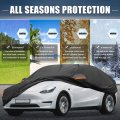 X Autohaux Car Cover For Tesla Model Y 2020-2023 210d-pu Oxford Outdoor Full All Weather Waterproof With Driver Door Zipper