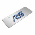 Ipick Image Made For Ford Focus Rs 3d Logo 12 X 4 25 European Look Chrome Half-size Stainless Steel License Plate