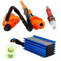 Ignition Coil 6 Pin Cdi Box And 3 Electrode Spark Plug Kit For Gy6 50cc 125cc 150cc Scooter Atv Moped Go Kart 4 Stroke Engine 