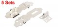 Uxcell Cupboard Drawer Door 73mm Stainless Steel Padlock Hasp Staple 5 Sets