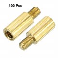 Uxcell 100pcs M2 6 3mm Female Male Thread Brass Round Standoff Spacer Screw Pcb Pillar