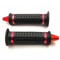 Spike Rubber Red Handlebar Grip Motorcycle 25mm 22mm For Xvz1300 Vt600 