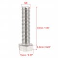 Uxcell M8x35mm Hex Bolts 304 Stainless Steel Hexagon Screw Bolt 10pcs