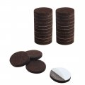 24pcs Furniture Felt Pads Round 3 4 Self-stick Non-slip Anti-scratch For Table Cabinet Chair Feet Floor Protector Brown 