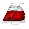 Amerilite 2 Door Taillights Red Clear For Bmw 3 Series E46 Passenger And Driver Side