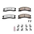 Z36-945 Carbon Fiber Ceramic Front Brake Pad Set For Jeep Grand Cherokee 1999 To 2004 Truck And Tow Heavy Duty Braking With 