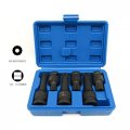 6pcs 1 2 Drive Spline Bit Impact Socket Set M14 M16 M18 Triple Square 12pt