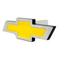 Chevy Bowtie Style Brushed Aluminum Hitch Plug Cover Metal Plasticolor 2207 