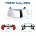 Akozon 180-degree Safety Mirrors For Motorcycle Rear Blind Spots Designed To Mount On Windshield F750gs F850gs R1200gs R1250gs