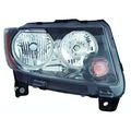 Passenger Side Headlight Assembly For Jeep Compass 2013 To 2017 Capa Certified Halogen Light Source With Black Bezel Code Lmb 