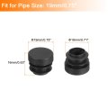 12pcs Round Plastic Hole Plug 0 75 Dia Rubber End Caps Pipe Tube Inserts Blanking For Chair Legs Metal Post Furniture Black