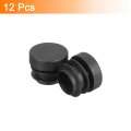 12pcs Round Plastic Hole Plug 0 75 Dia Rubber End Caps Pipe Tube Inserts Blanking For Chair Legs Metal Post Furniture Black
