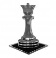 Queen Chess Piece Chrome Metal Auto Emblem By Elektroplate 