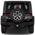 Ipick Image Compatible With Jeep Rubicon Uv Graphic Black Metal Face-plate On Abs Plastic 2 Inch Tow Hitch Cover